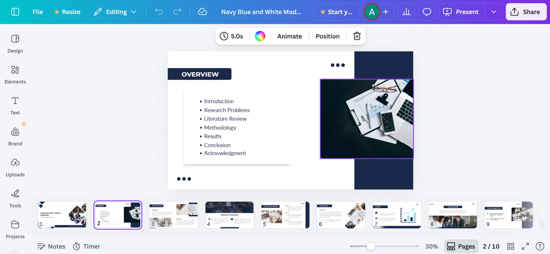 Accessing the best AI presentation tool features on the Canva dashboard for student projects